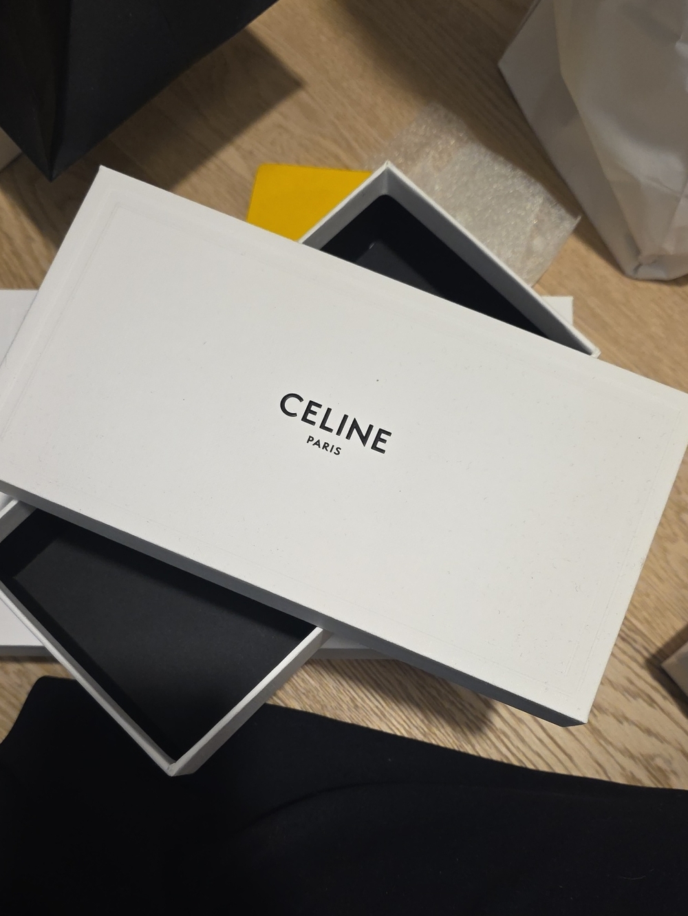 Empty Celine White & Black Luxury Accessory Box